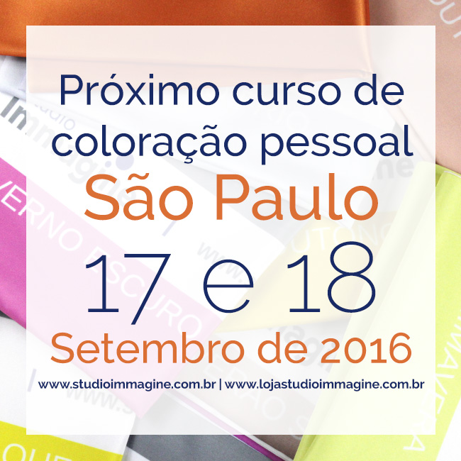 curso de coloração pessoal em São Paulo - setembro 2016
