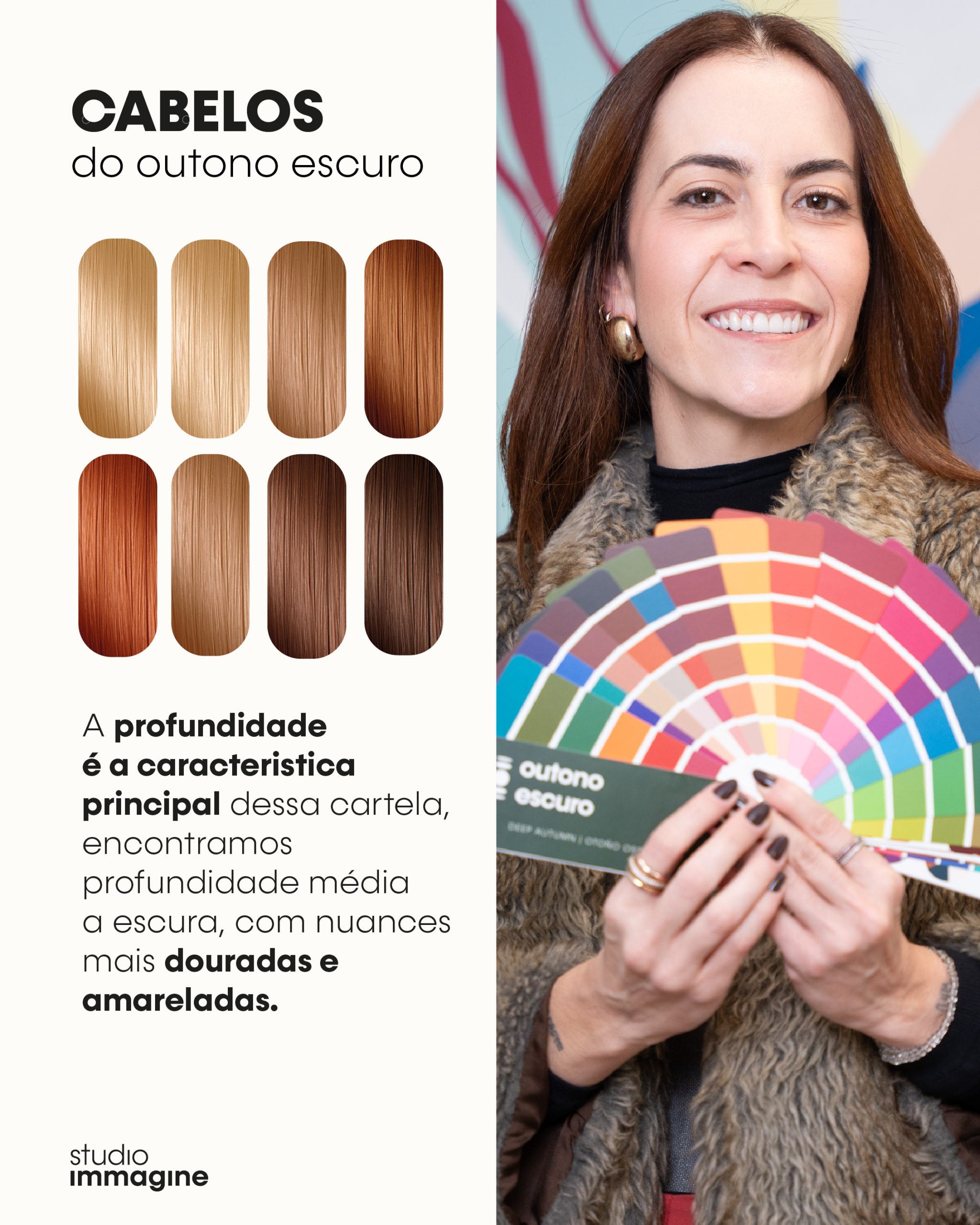 cabelos do outono escuro