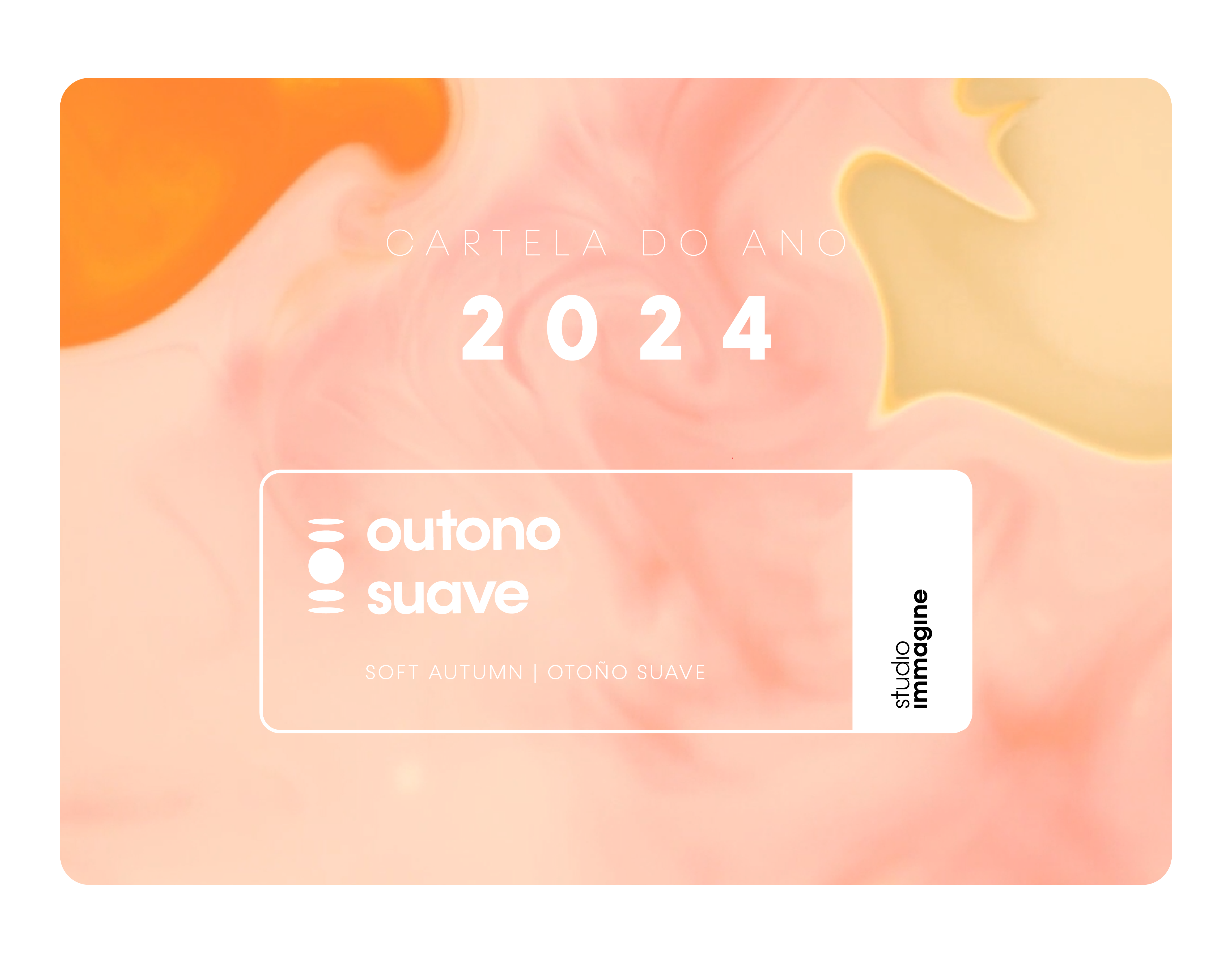 outono suave cartela do ano de 2024