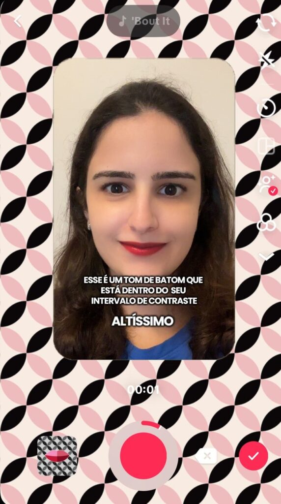 exemplo de contraste altíssimo no filtro de contraste para tik tok