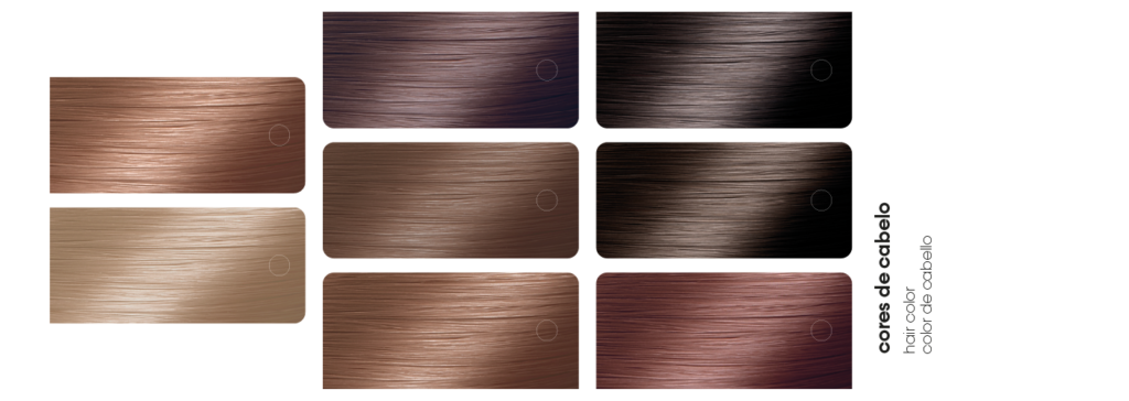 cores de cabelo da cartela inverno puro