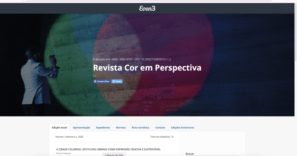 revista cor em perspectiva no site da even3