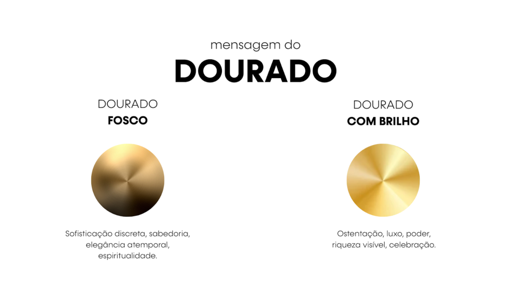 mensagme do metalizado dourado