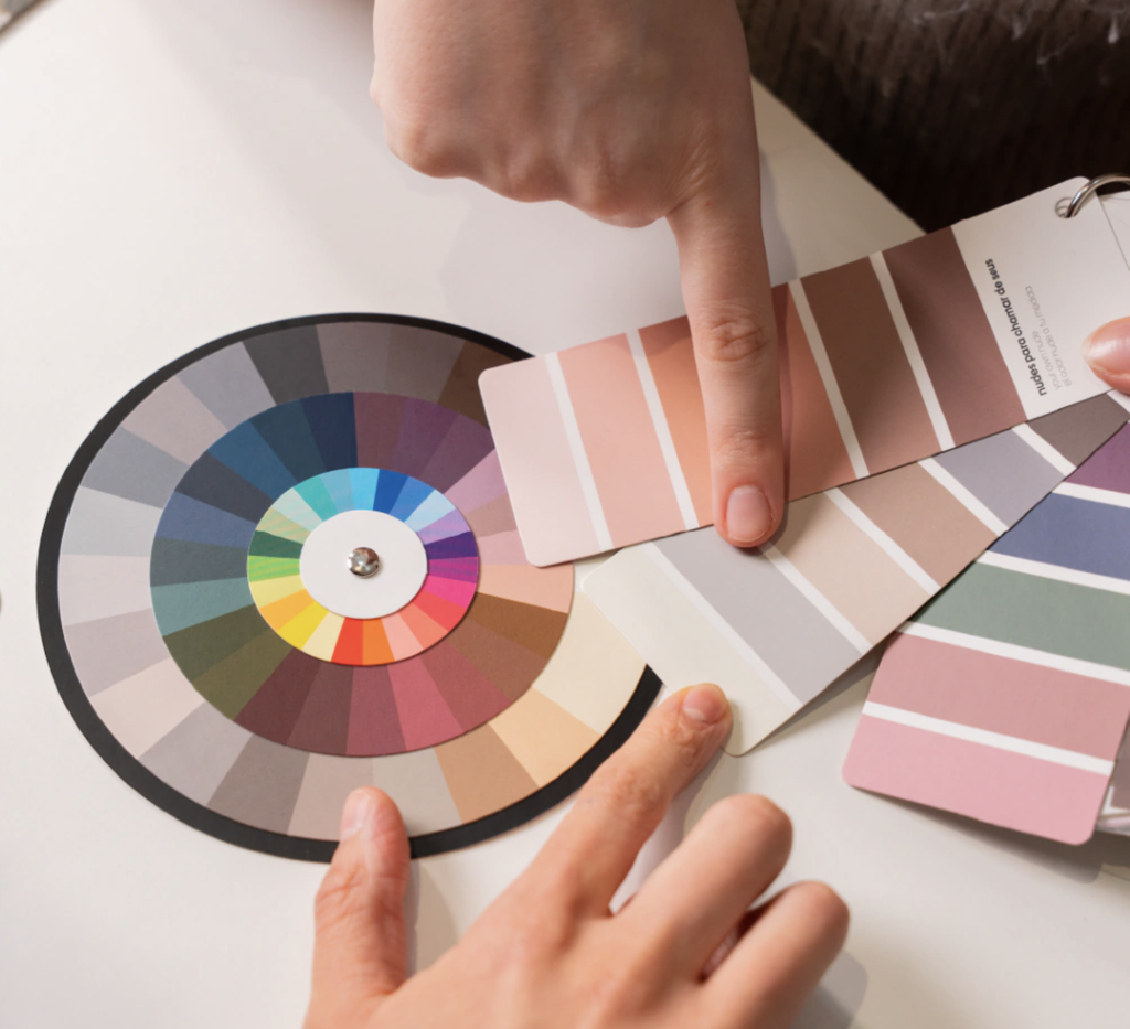 círculo de combinações com neutros para coloração pessoal